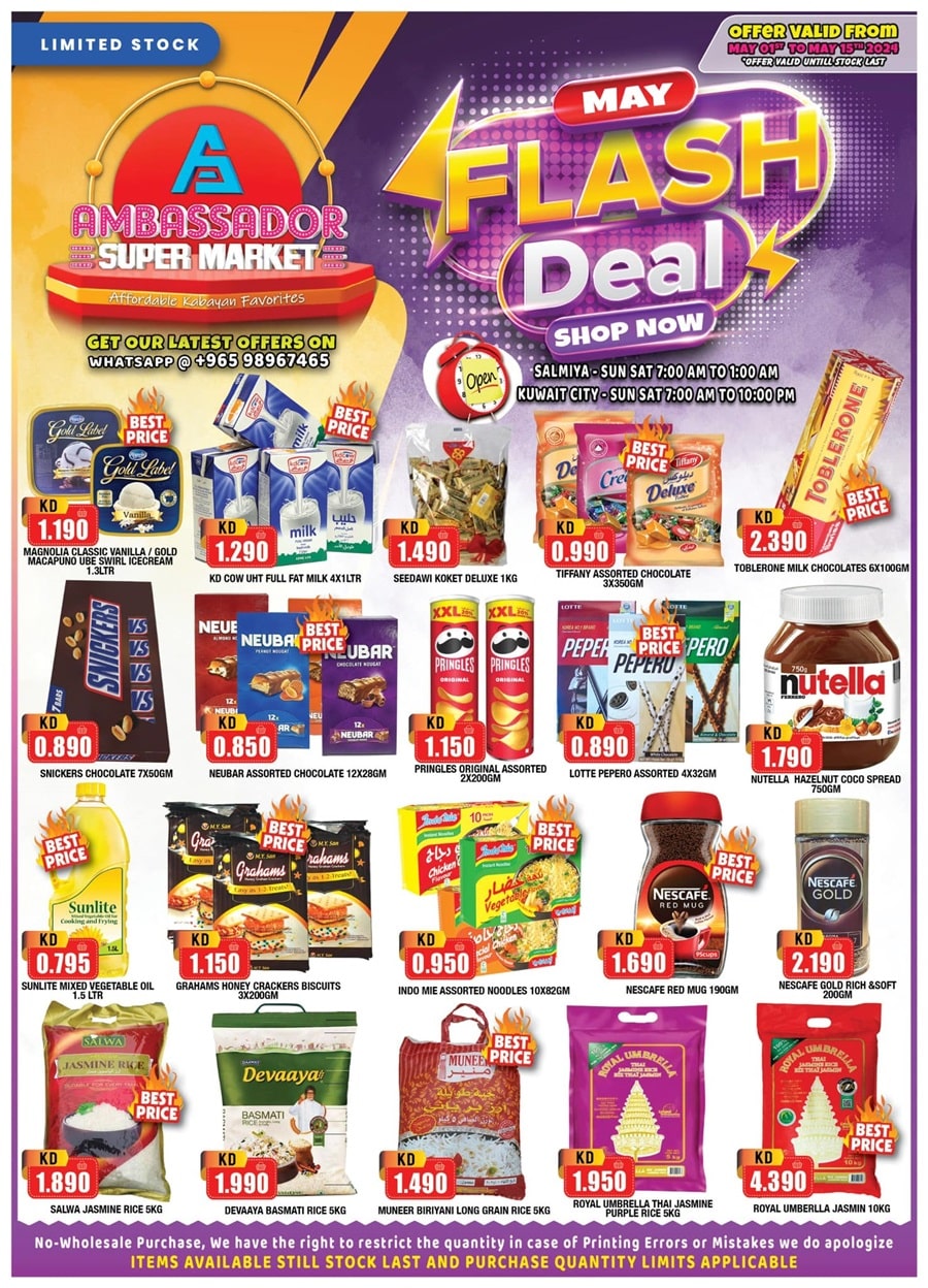 Ambassador Supermarket May Flash deals